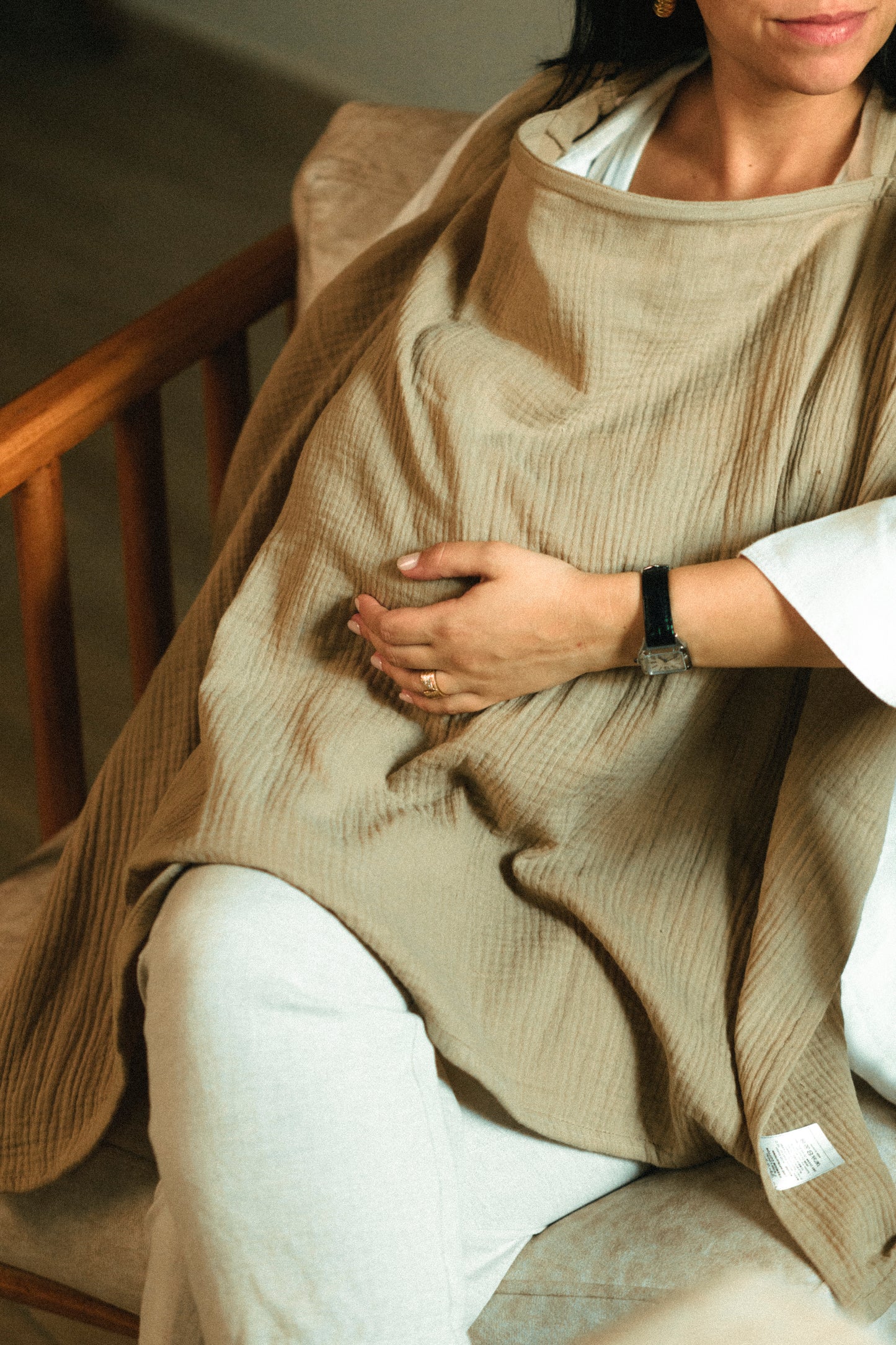 3 In 1 Nursing Cover Beige Olive 120x100 CM