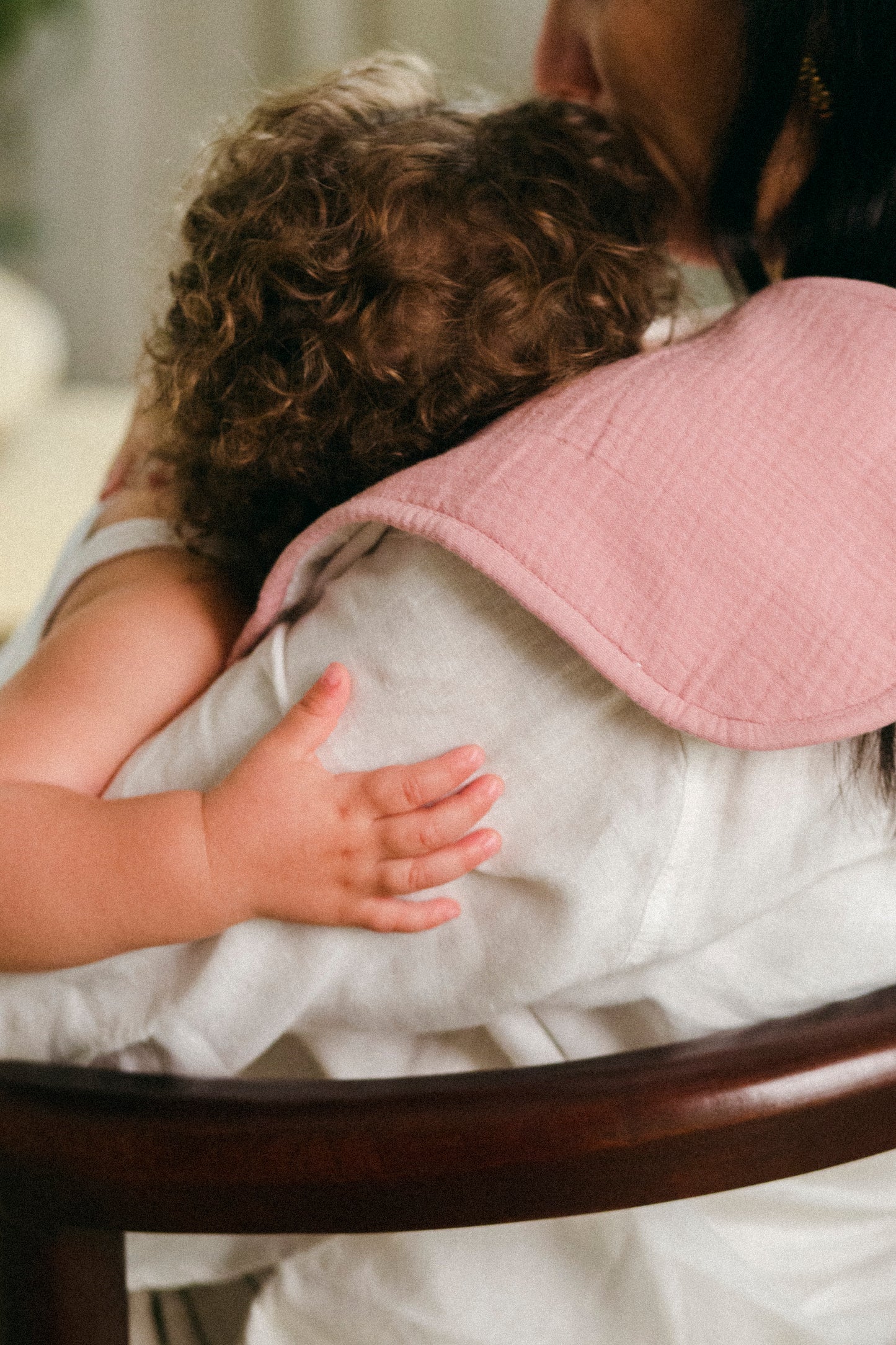 Dual Layer Burp Cloth Blush Pink - Soft, Absorbent, Perfect for Drool and Spit-Up Protection (Sold per Piece)