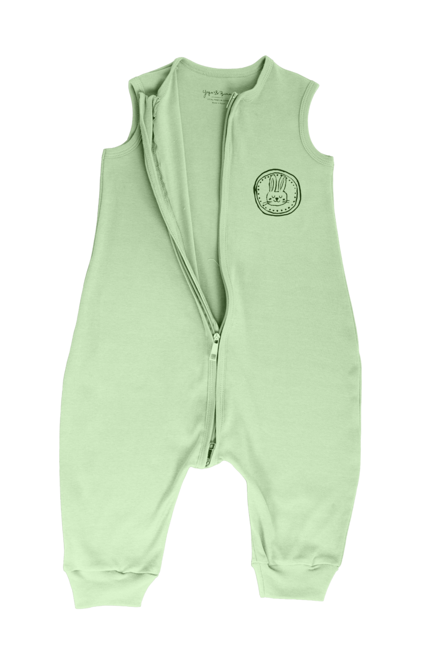Bunny Sleep Suit with legs in Mint Green- Ages 1-2