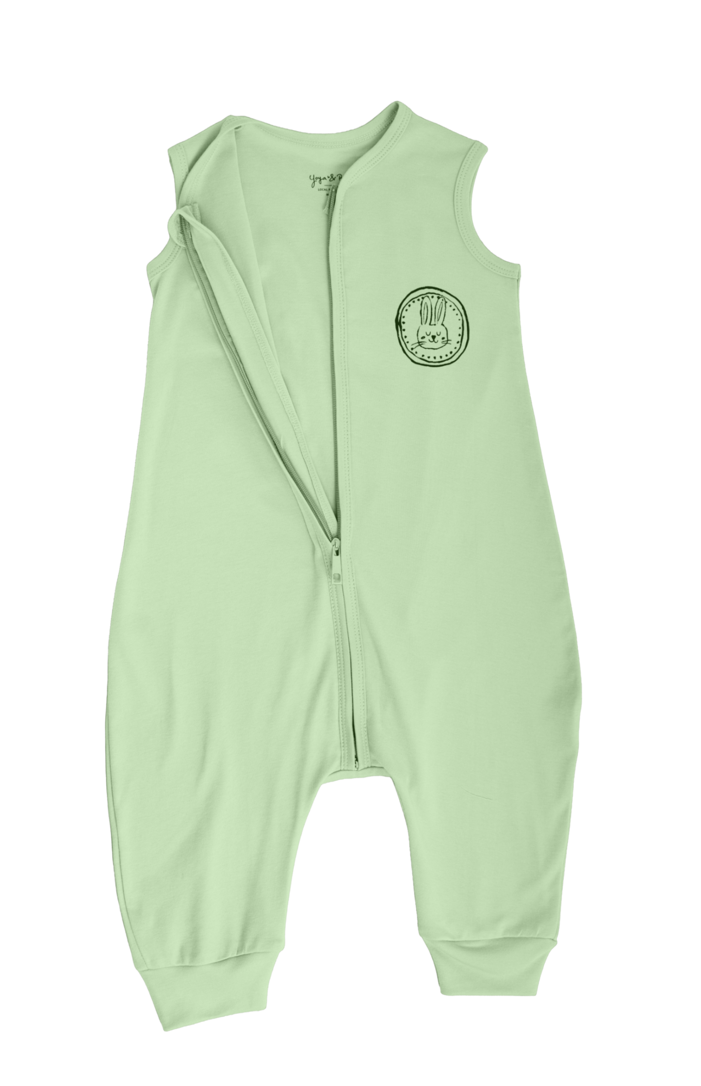 Bunny Sleep Suit with legs in Mint Green- Ages 1-2