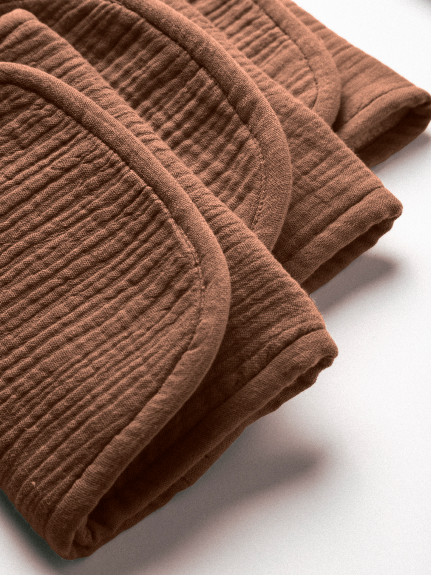 Dual Layer Burp Cloth Ash Brown - Soft, Absorbent, Perfect for Drool and Spit-Up Protection (Sold per Piece)