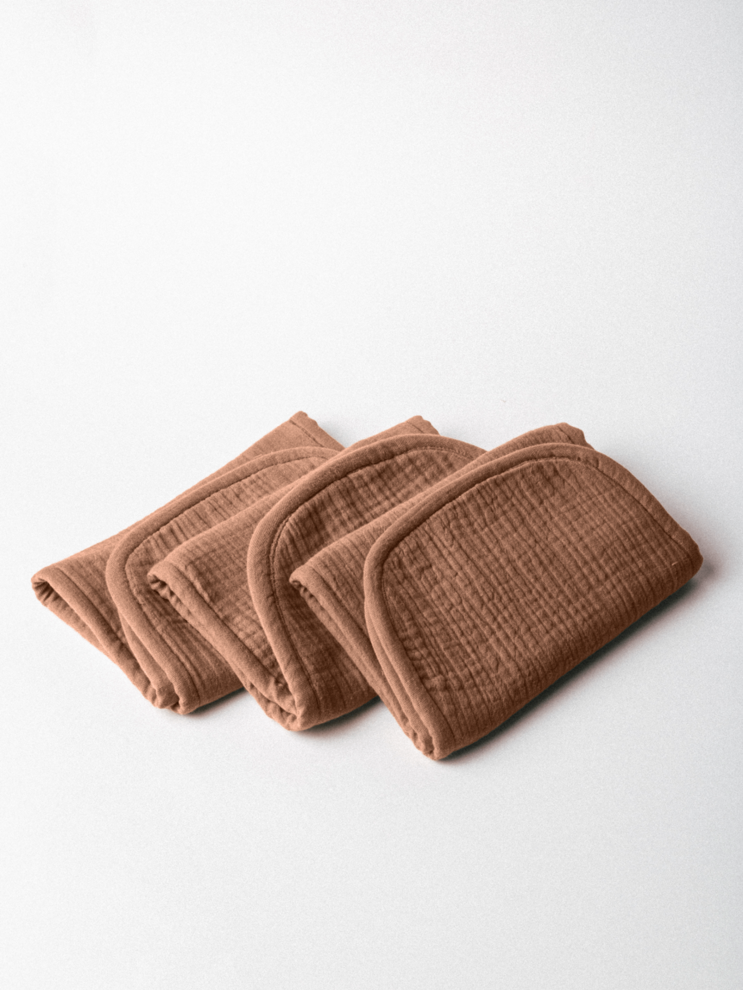 Dual Layer Burp Cloth Ash Brown - Soft, Absorbent, Perfect for Drool and Spit-Up Protection (Sold per Piece)