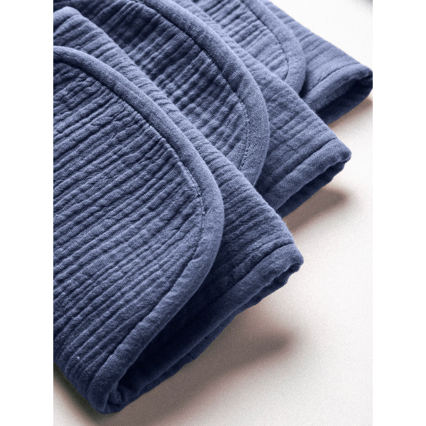 Dual Layer Burp Cloth Rock Blue - Soft, Absorbent, Perfect for Drool and Spit-Up Protection (Sold per Piece)