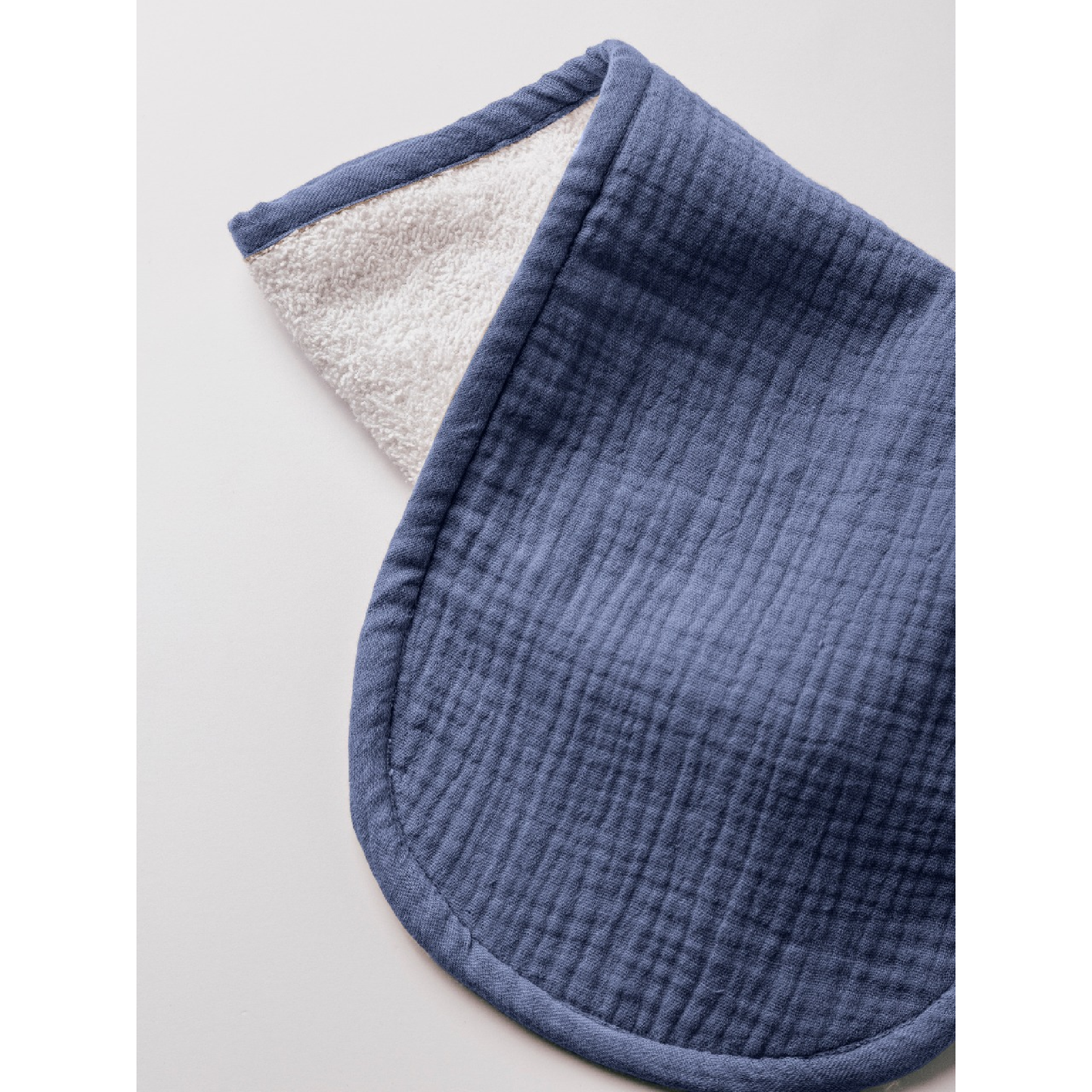 Dual Layer Burp Cloth Rock Blue - Soft, Absorbent, Perfect for Drool and Spit-Up Protection (Sold per Piece)