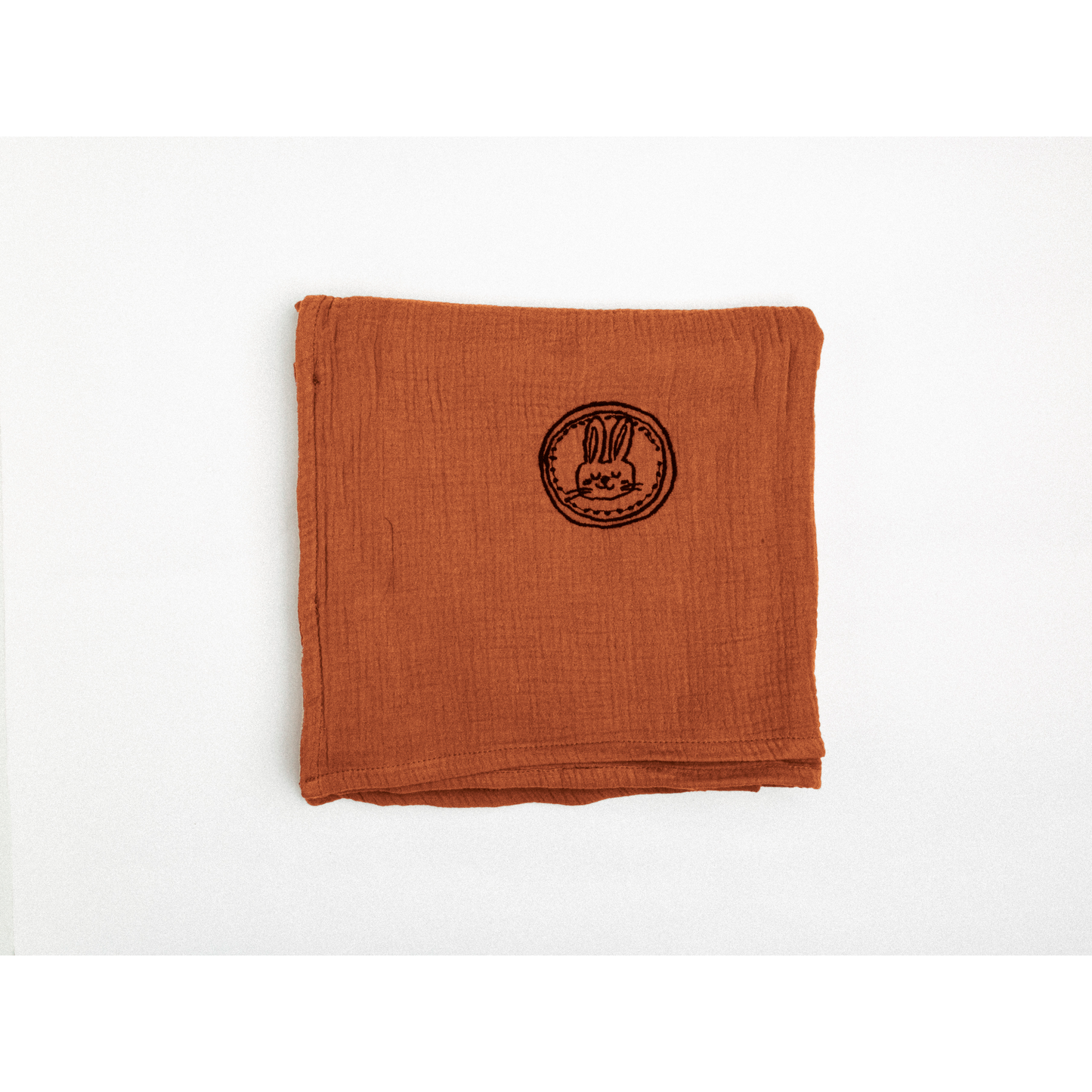 Soft Baby Blanket Burnt Orange 120x120 CM