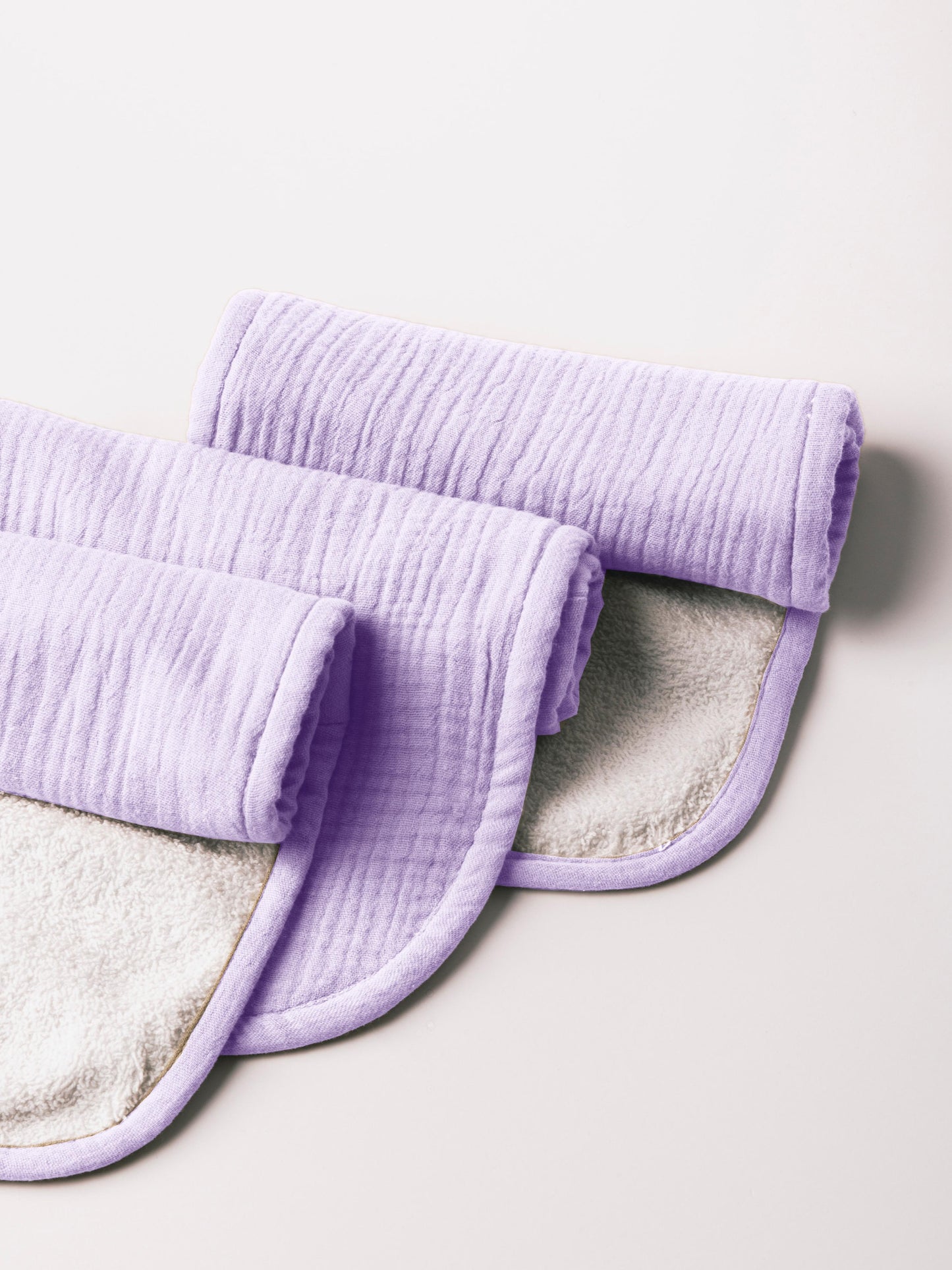 Dual Layer Burp Cloth Pastel Purple - Soft, Absorbent, Perfect for Drool and Spit-Up Protection (Sold per Piece)