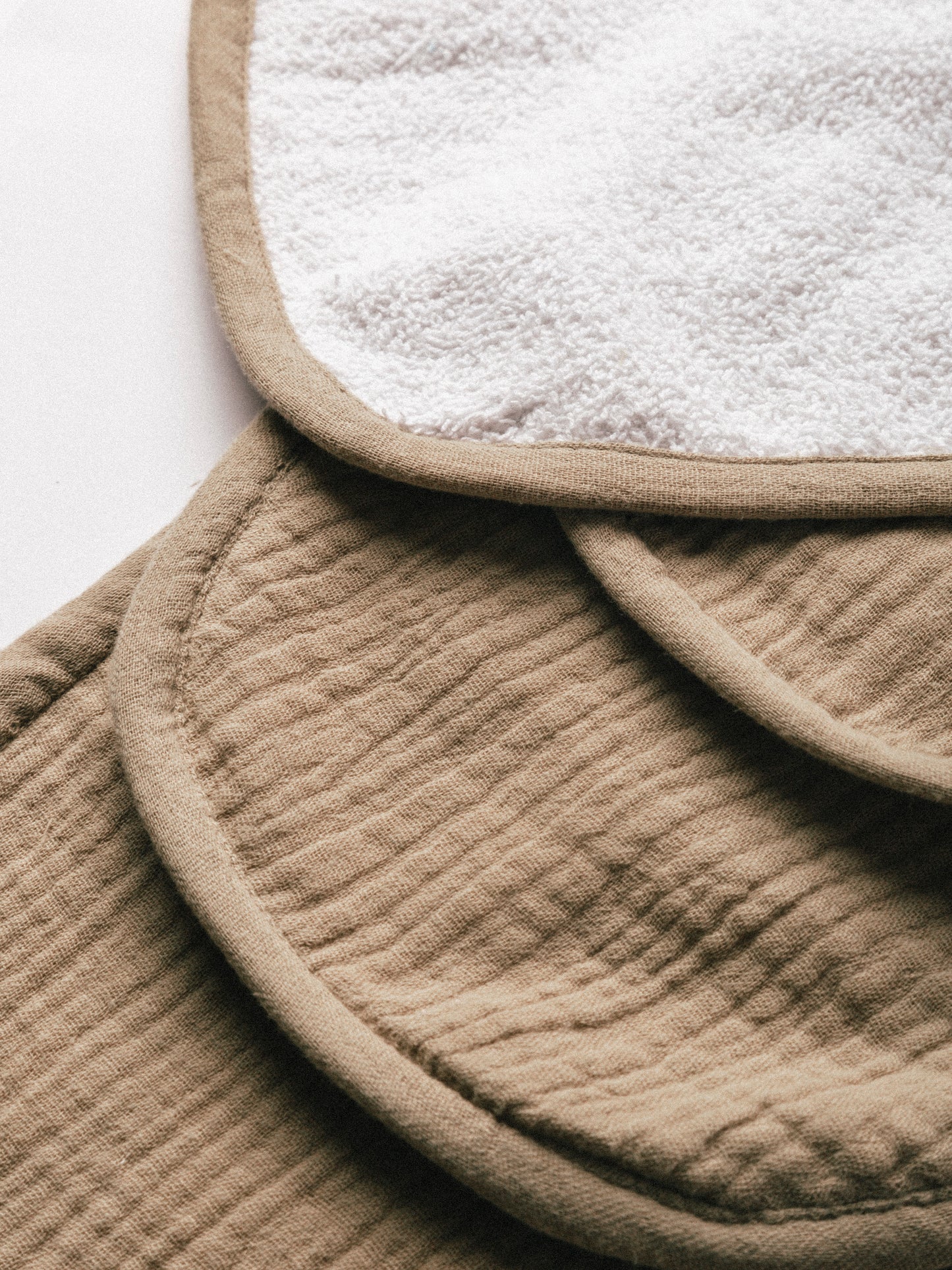 Dual Layer Burp Cloth Beige Olive - Soft, Absorbent, Perfect for Drool and Spit-Up Protection (Sold per Piece)