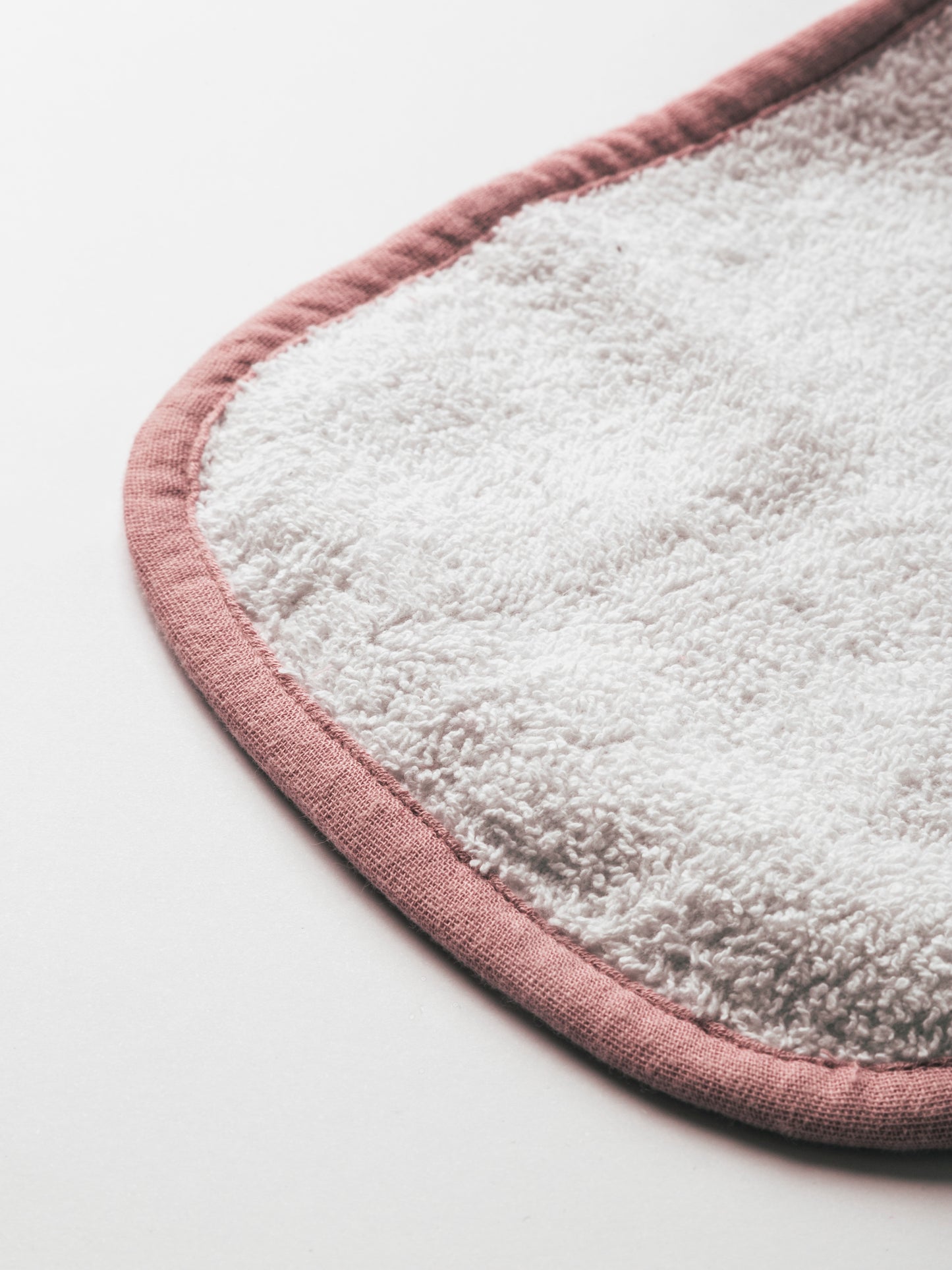 Dual Layer Burp Cloth Blush Pink - Soft, Absorbent, Perfect for Drool and Spit-Up Protection (Sold per Piece)