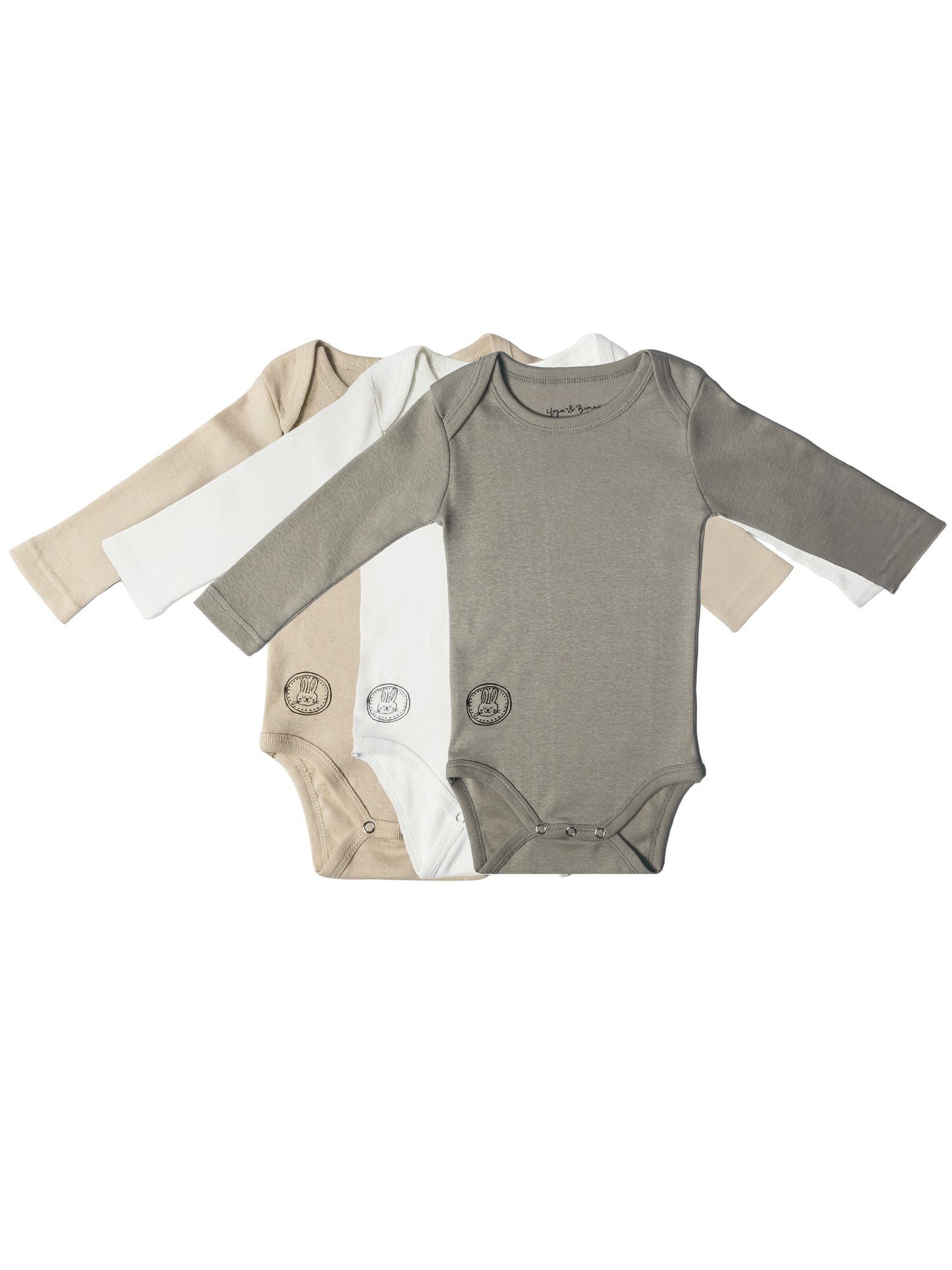 3-Pack Ultra Soft Long Sleeve Bodysuit Multi Color