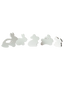 5 Piece Wooden Mini Bunnies Toy White