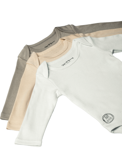 3-Pack Ultra Soft Long Sleeve Bodysuit Multi Color