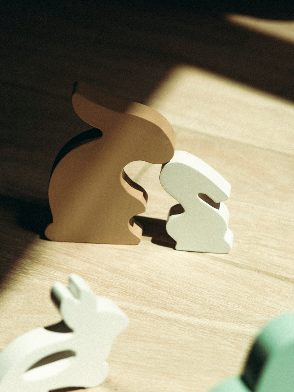 لعبة أرنب خشبية للأم وابنتها