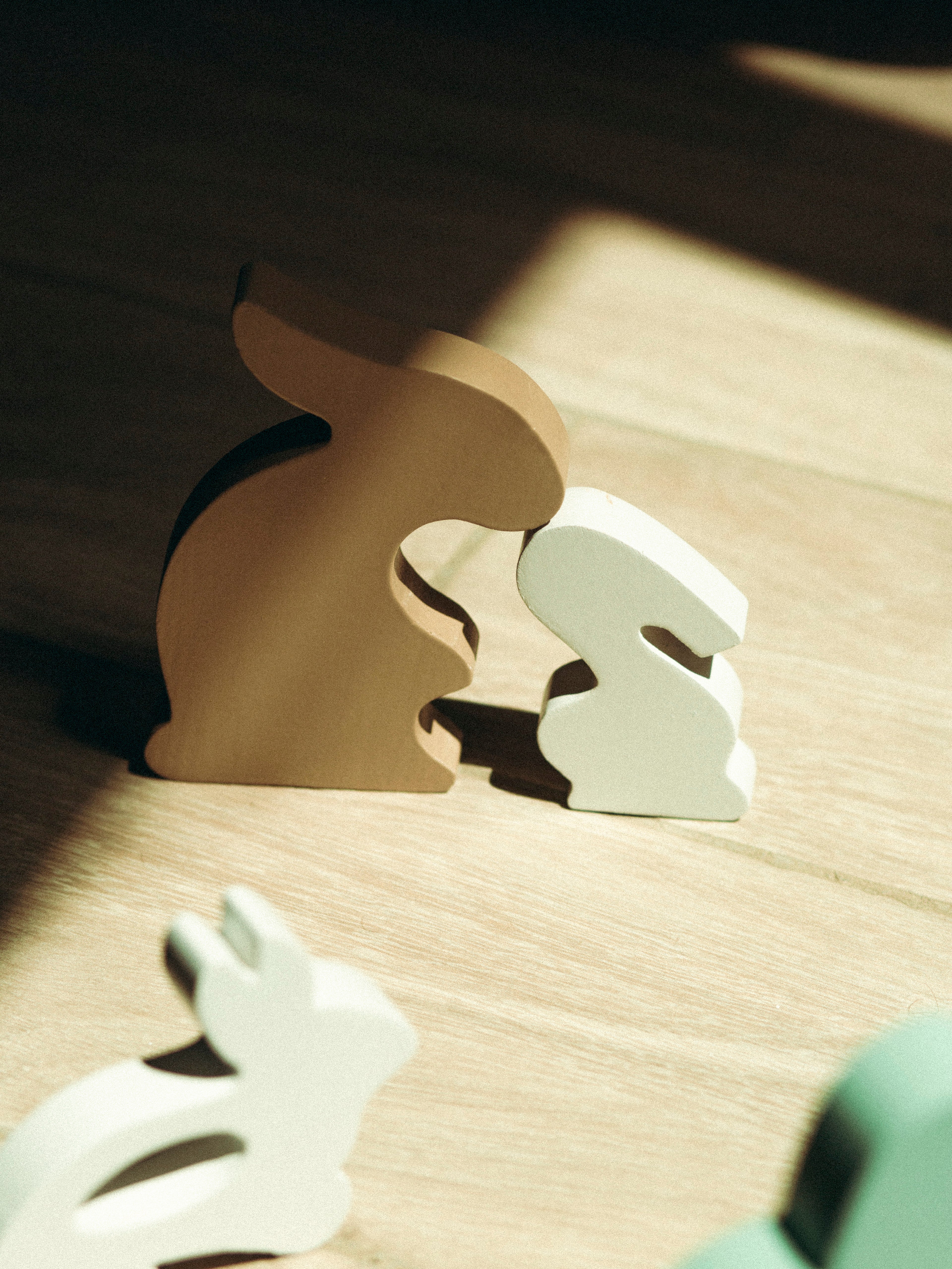 لعبة أرنب خشبية للأم وابنتها