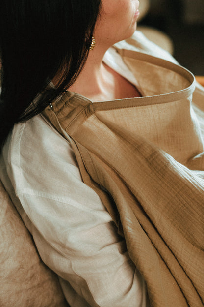 3 In 1 Nursing Cover Beige Olive 120x100 CM