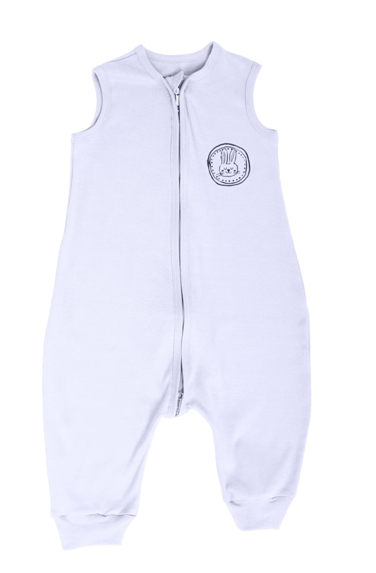 Bunny Sleep Suit with legs in Seafoam White - Ages 1-2