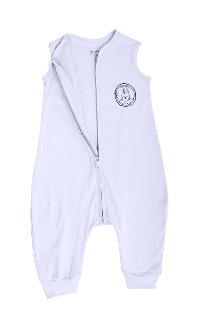 Bunny Sleep Suit with legs in Seafoam White - Ages 1-2