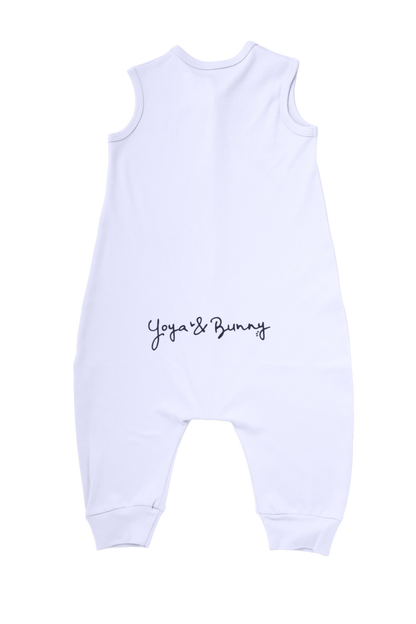 Bunny Sleep Suit with legs in Seafoam White - Ages 1-2