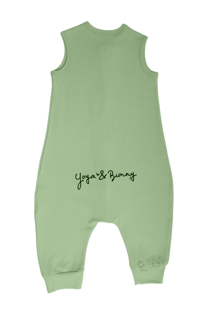 Bunny Sleep Suit with legs in Olive Green- Ages 1-2