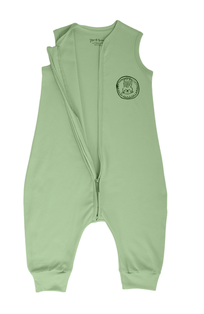 Bunny Sleep Suit with legs in Olive Green- Ages 1-2