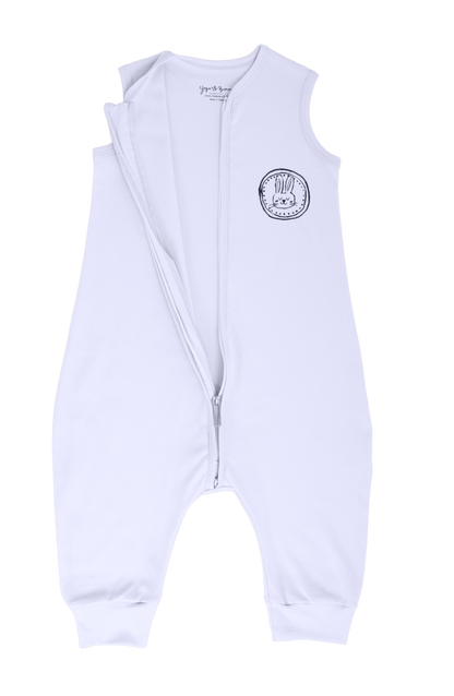 Bunny Sleep Suit with legs in Seafoam White - Ages 1-2