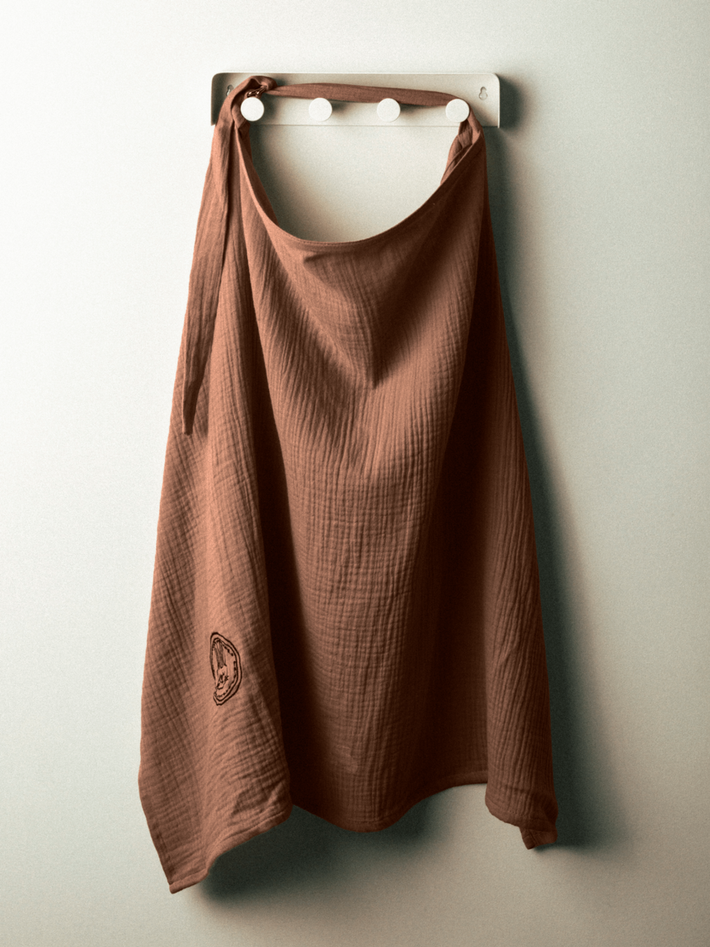 غطاء رضاعة 3 في 1، لون بني شوكولاتة، 100 × 70 سم