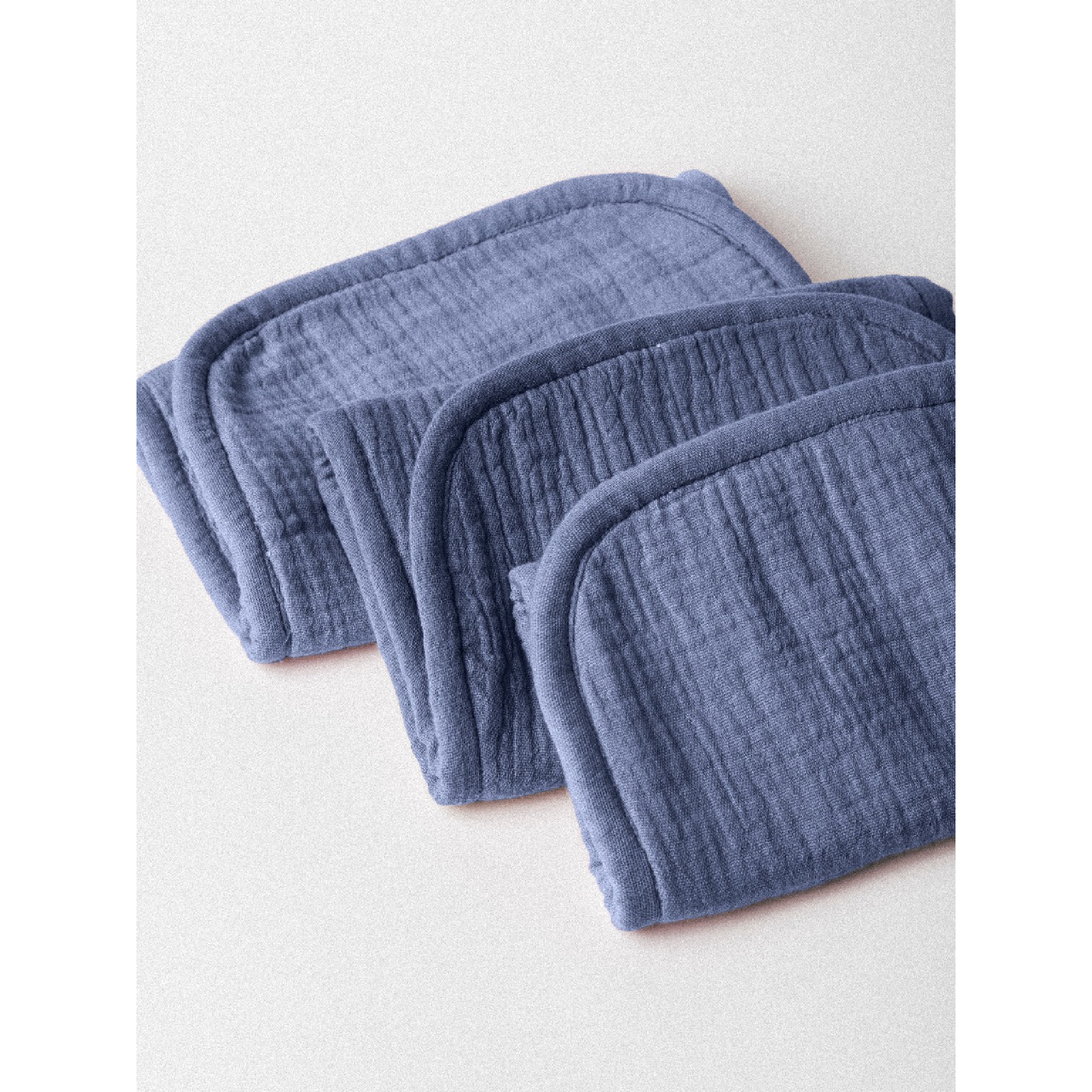 Dual Layer Burp Cloth Rock Blue - Soft, Absorbent, Perfect for Drool and Spit-Up Protection (Sold per Piece)
