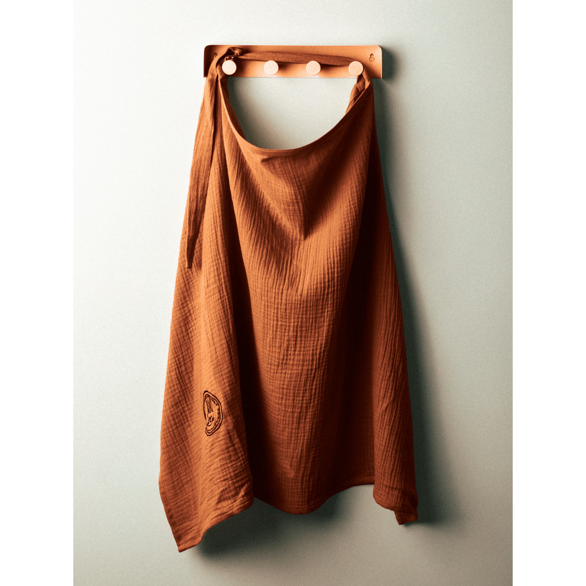 غطاء رضاعة 3 في 1، لون بني شوكولاتة، 100 × 70 سم