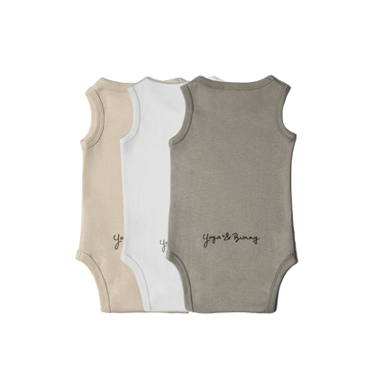 3-Pack Ultra Soft Sleeveless Bodysuit Multi Color