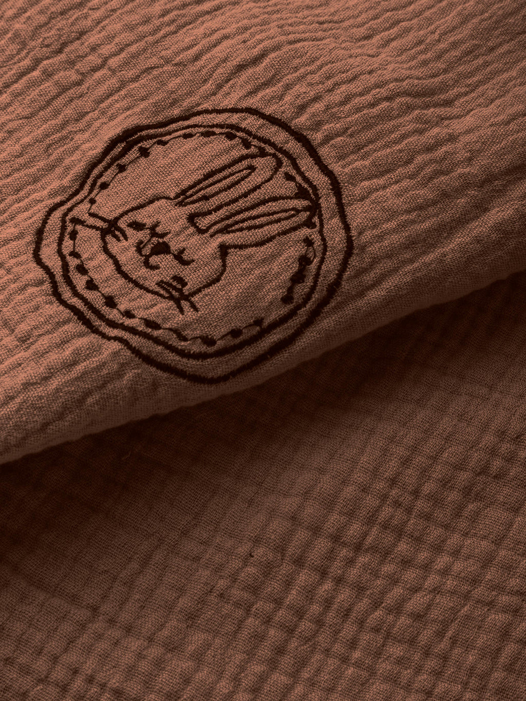 بطانية أطفال ناعمة بلون بني فاتح 120×120 سم