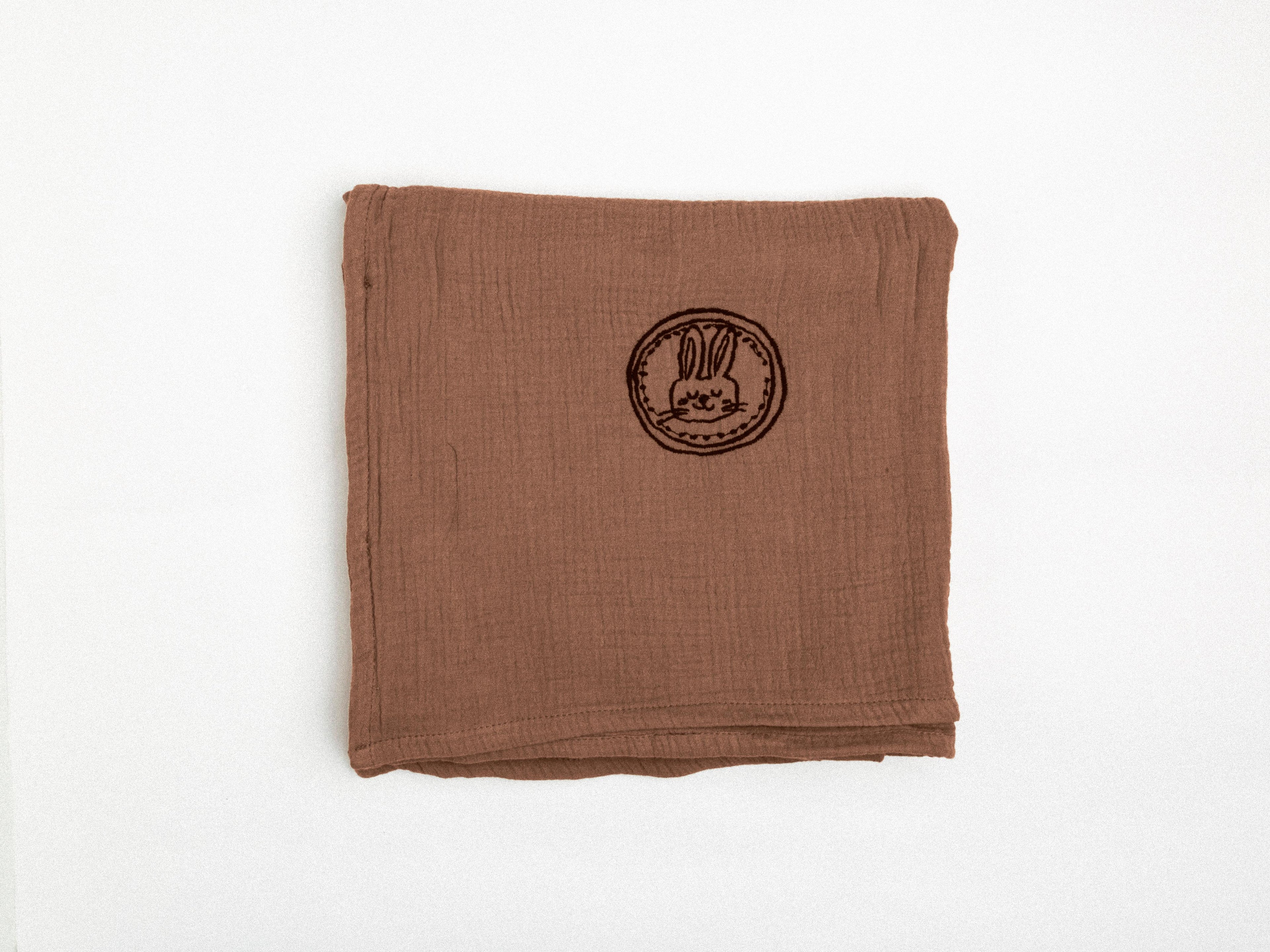 بطانية أطفال ناعمة بلون بني فاتح 120×120 سم