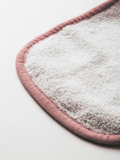 Dual Layer Burp Cloth Blush Pink - Soft, Absorbent, Perfect for Drool and Spit-Up Protection (Sold per Piece)