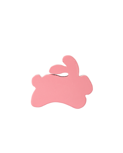 5 Piece Wooden Mini Bunnies Toy Pink