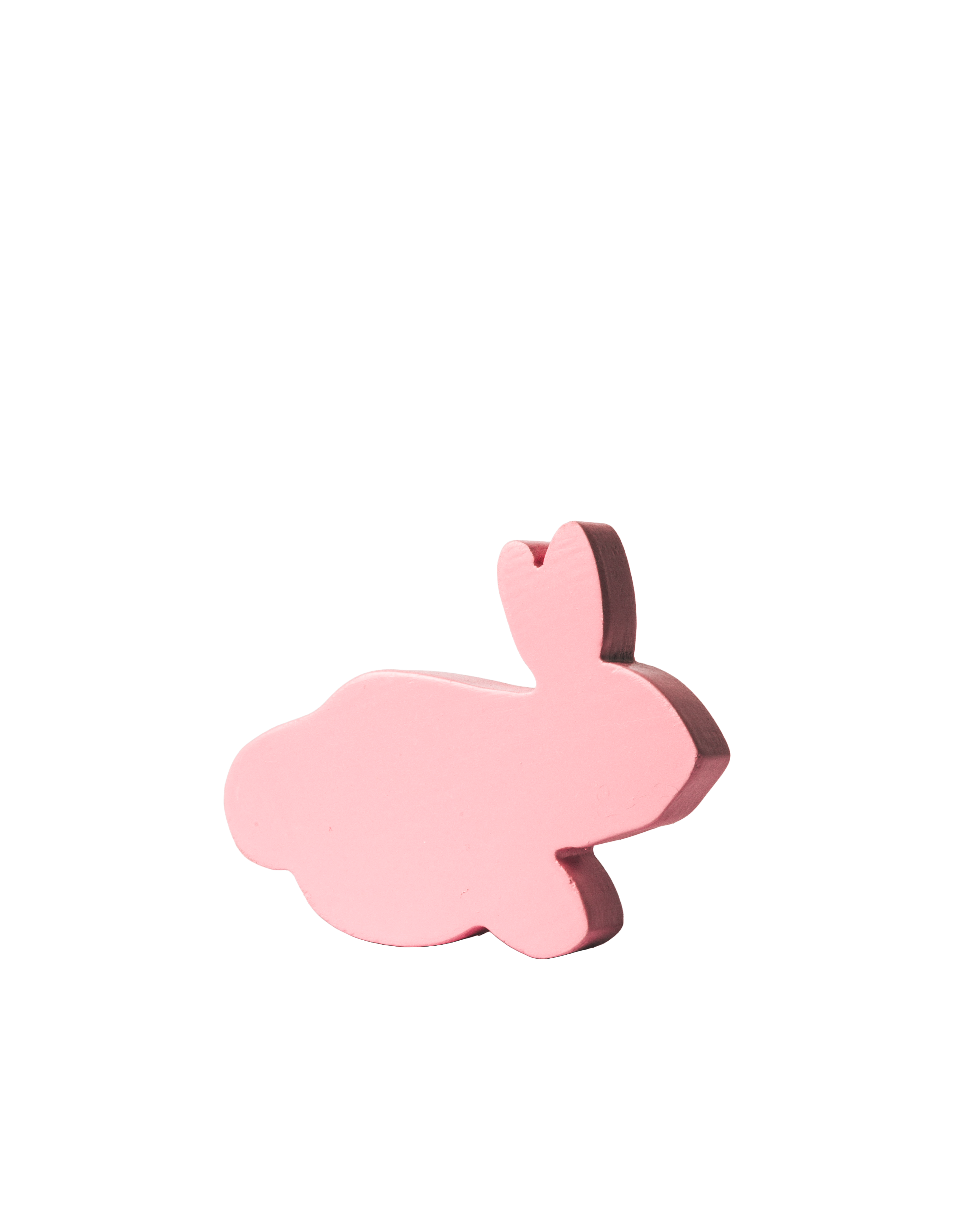 5 Piece Wooden Mini Bunnies Toy Pink