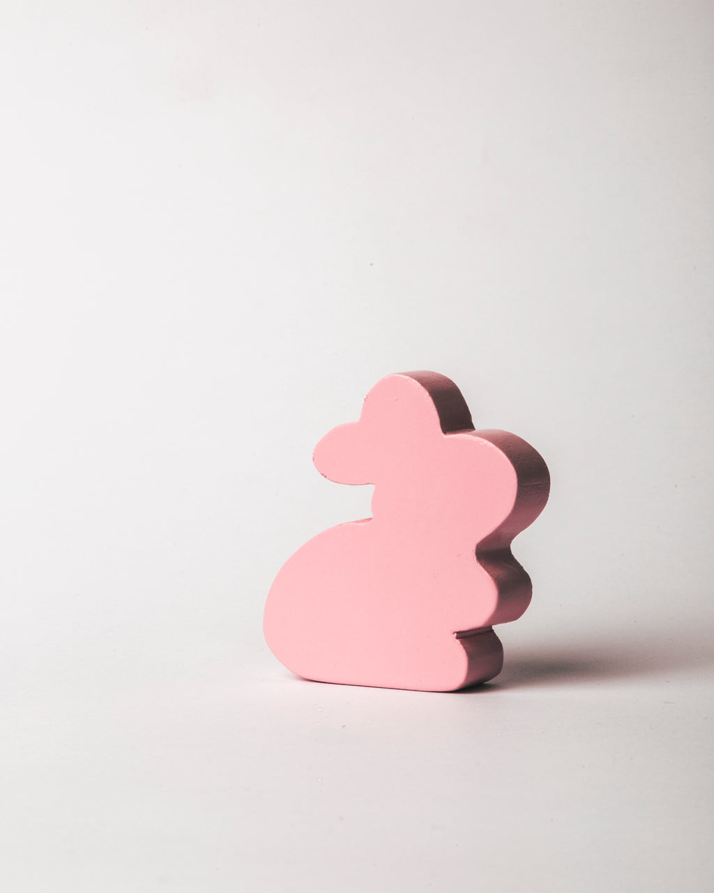 5 Piece Wooden Mini Bunnies Toy Pink