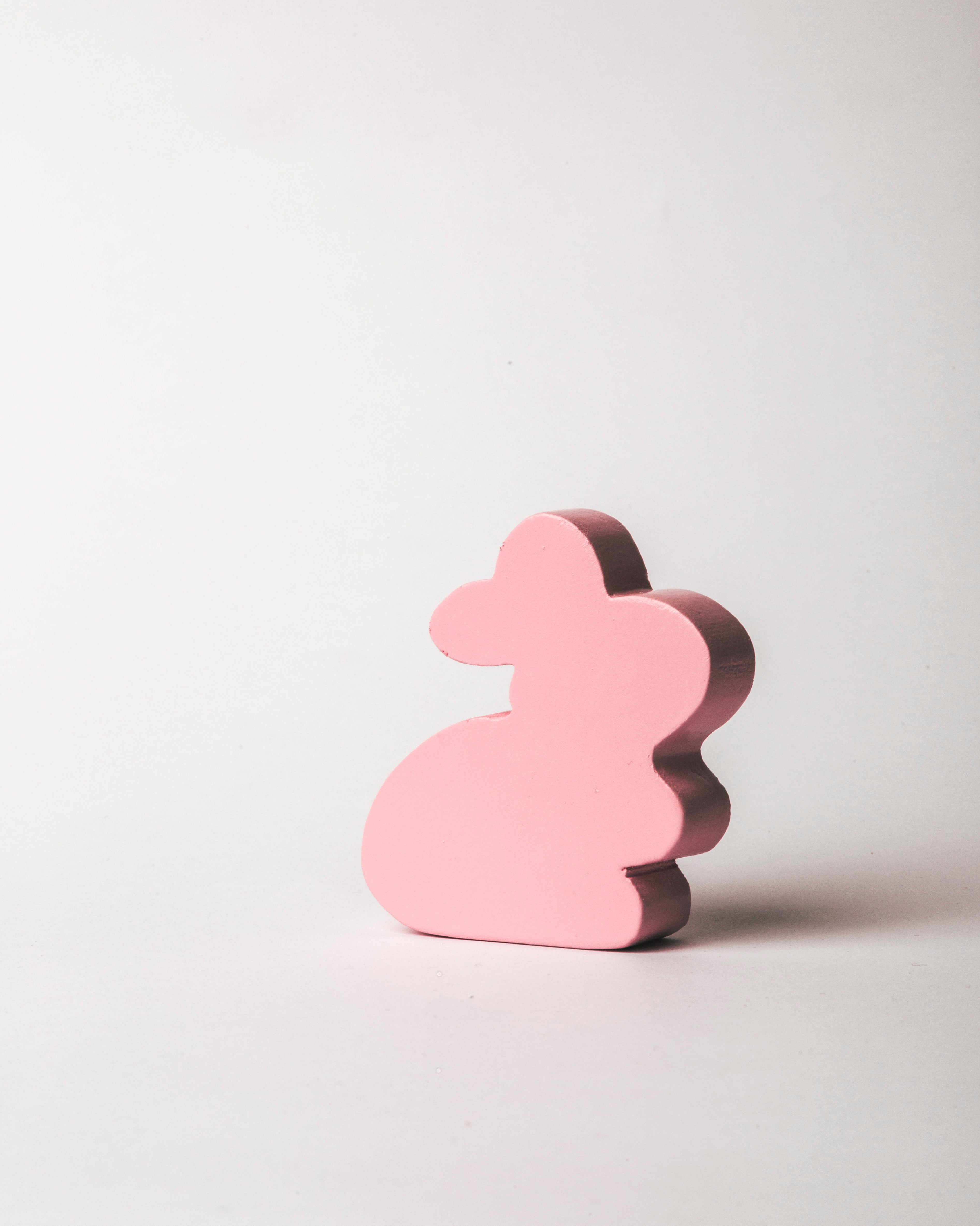 5 Piece Wooden Mini Bunnies Toy Pink