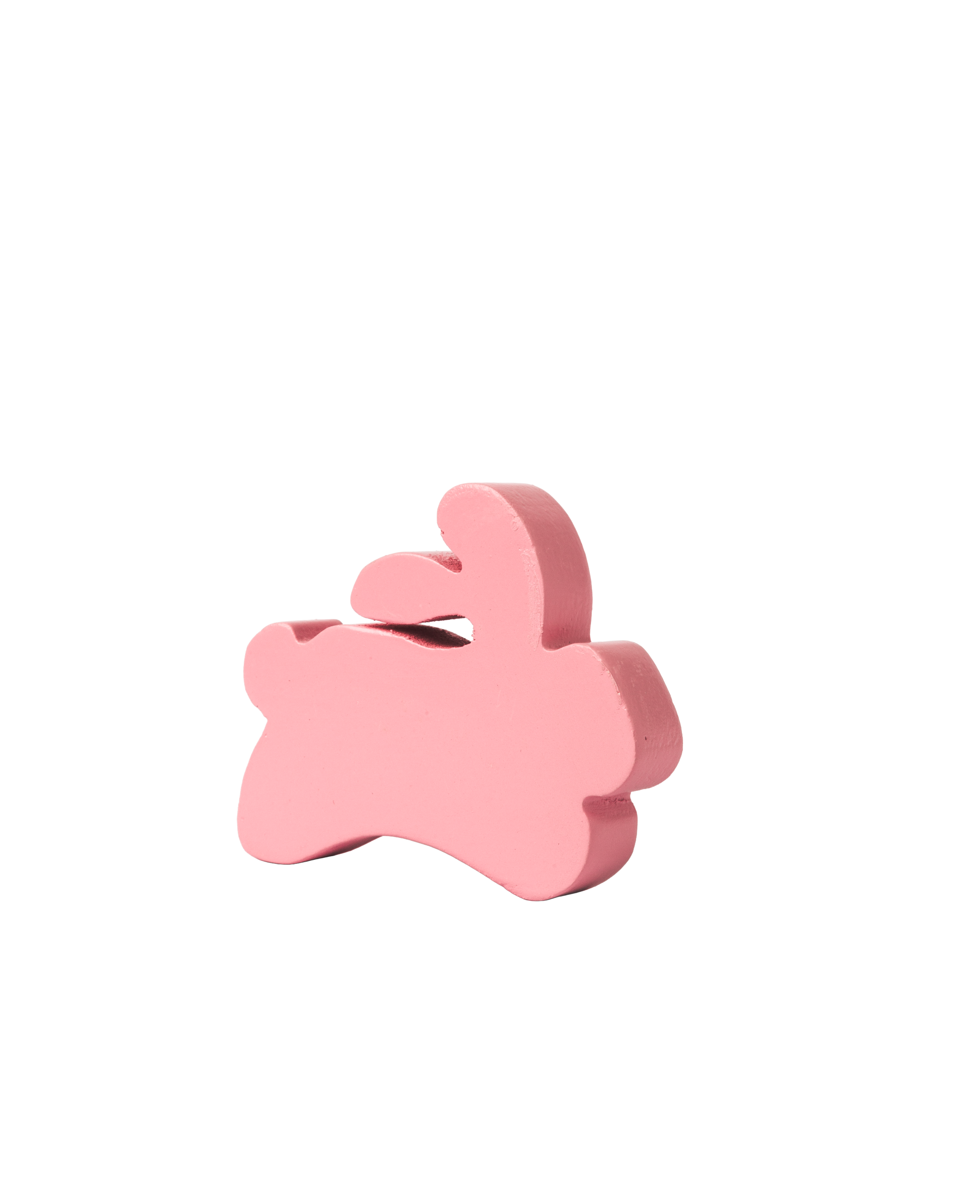 5 Piece Wooden Mini Bunnies Toy Pink