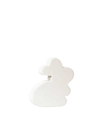 5 Piece Wooden Mini Bunnies Toy White