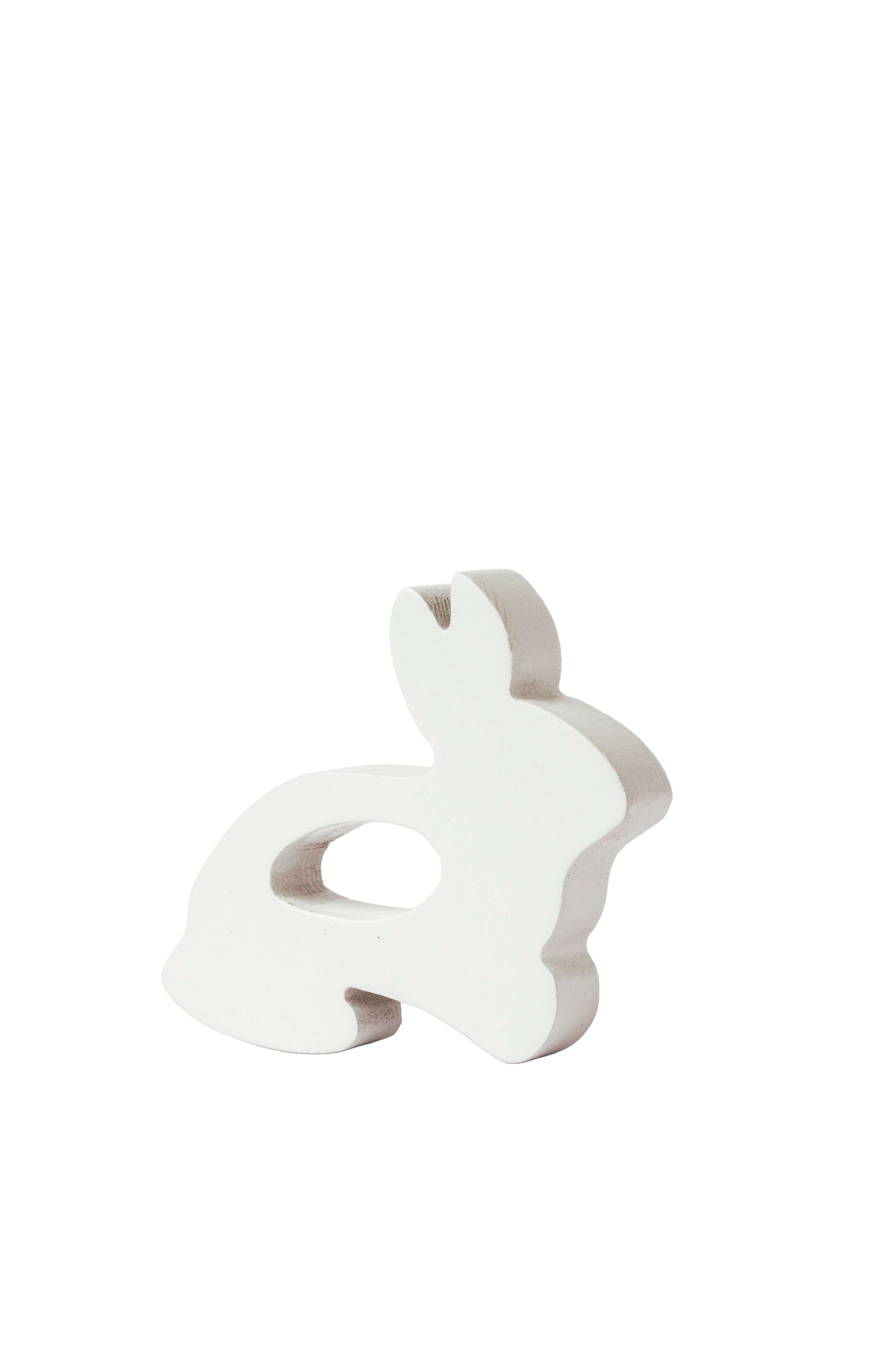 5 Piece Wooden Mini Bunnies Toy White