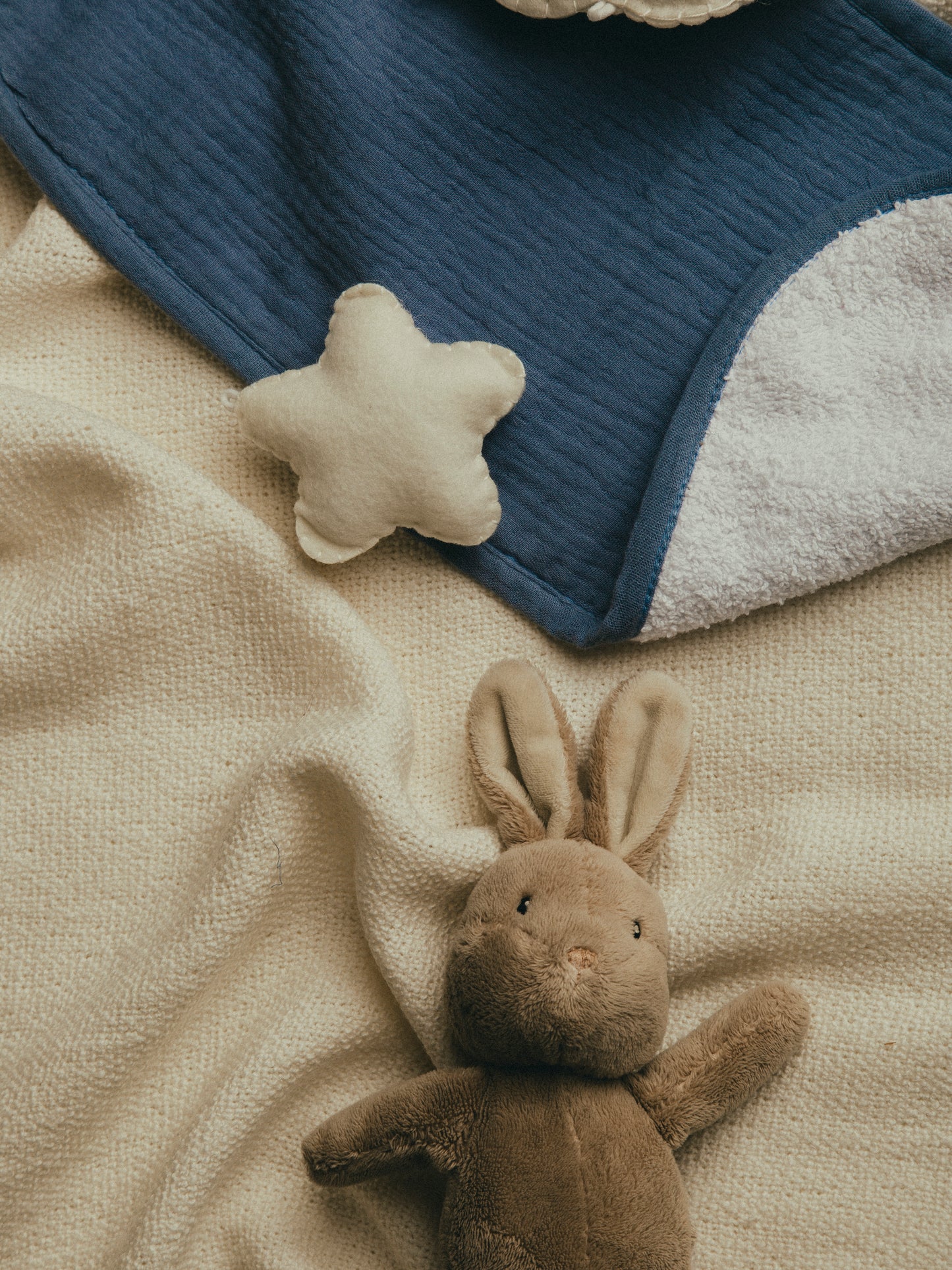 Dual Layer Burp Cloth Rock Blue - Soft, Absorbent, Perfect for Drool and Spit-Up Protection (Sold per Piece)