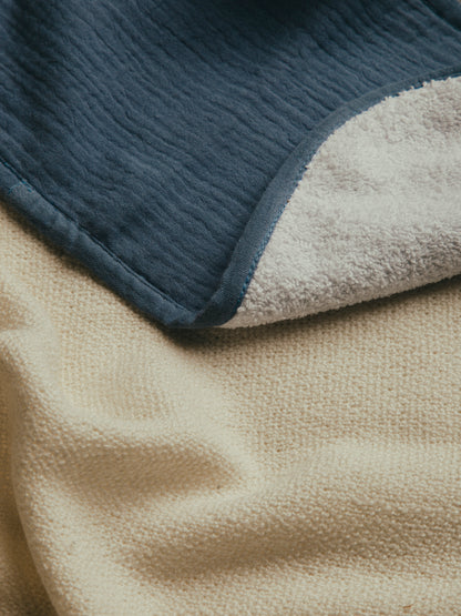 Dual Layer Burp Cloth Rock Blue - Soft, Absorbent, Perfect for Drool and Spit-Up Protection (Sold per Piece)