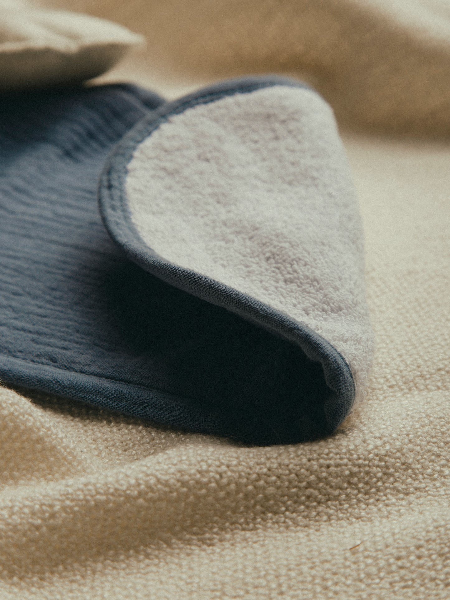 Dual Layer Burp Cloth Rock Blue - Soft, Absorbent, Perfect for Drool and Spit-Up Protection (Sold per Piece)