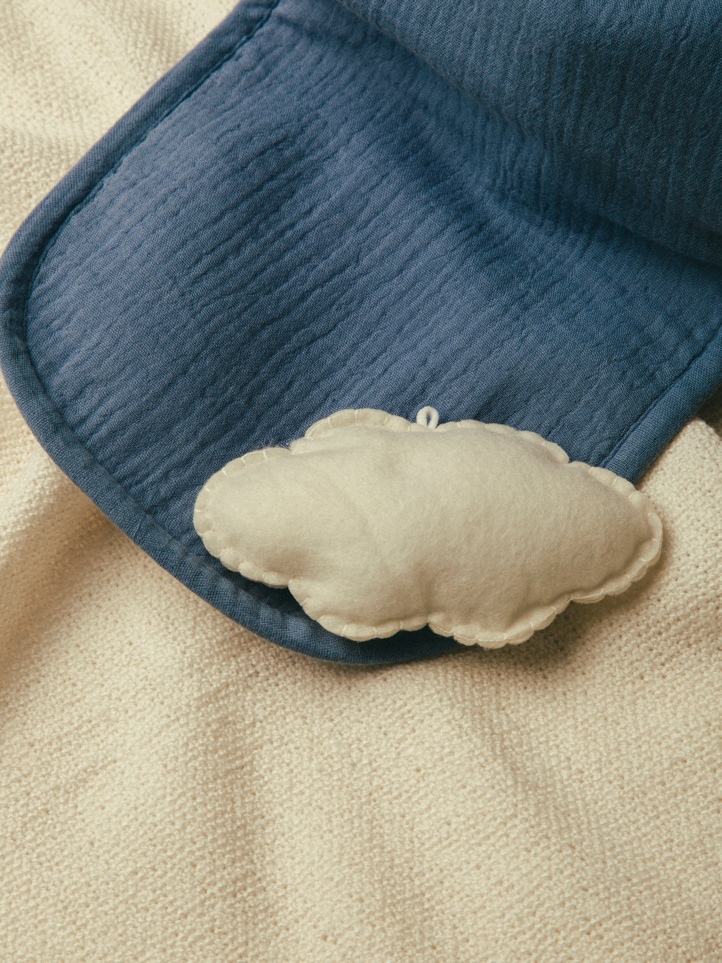 Dual Layer Burp Cloth Rock Blue - Soft, Absorbent, Perfect for Drool and Spit-Up Protection (Sold per Piece)