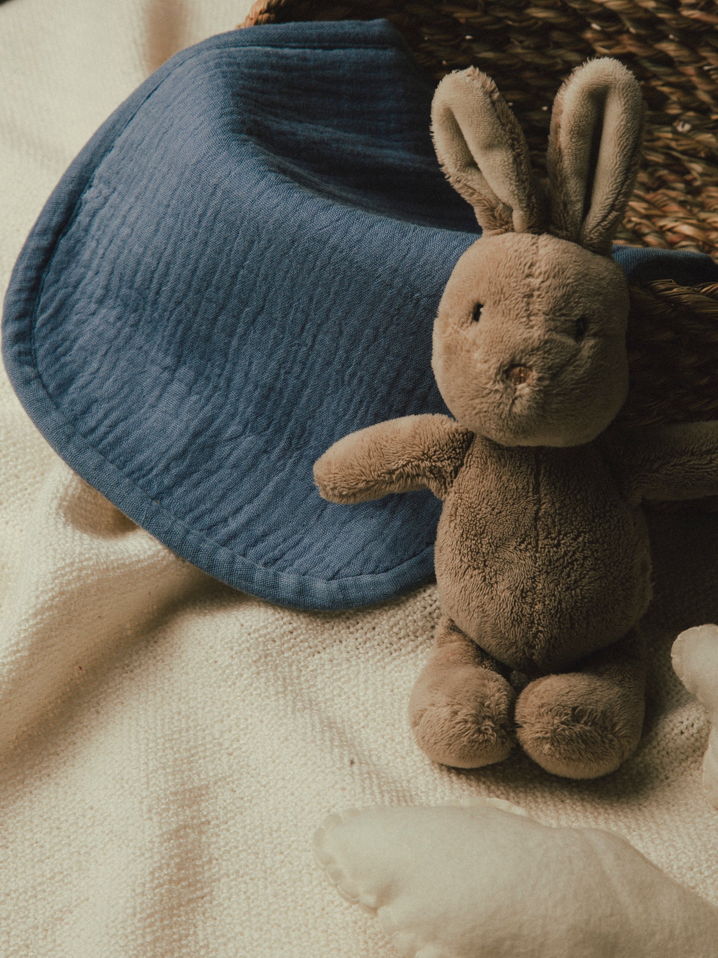 Dual Layer Burp Cloth Rock Blue - Soft, Absorbent, Perfect for Drool and Spit-Up Protection (Sold per Piece)