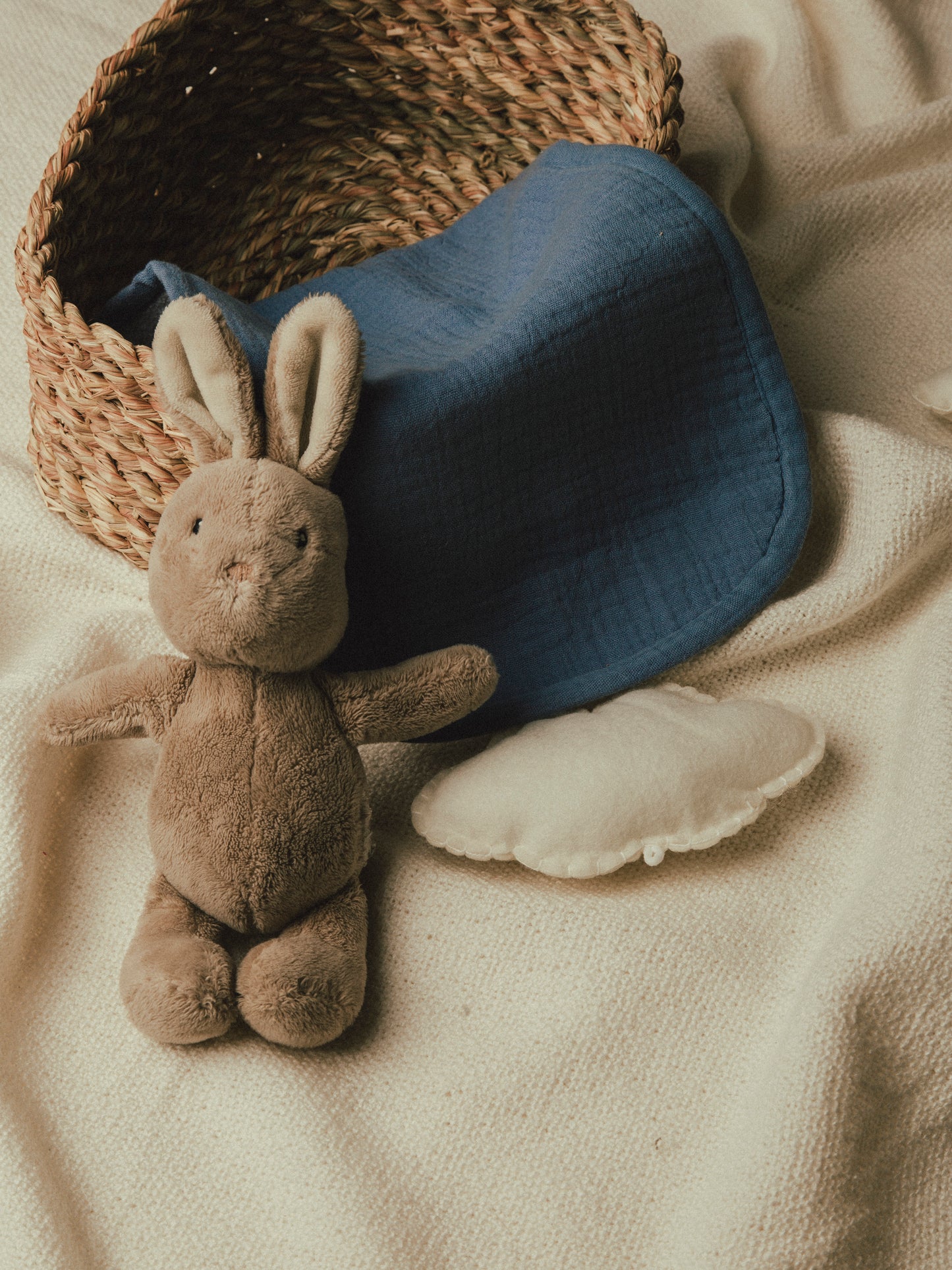 Dual Layer Burp Cloth Rock Blue - Soft, Absorbent, Perfect for Drool and Spit-Up Protection (Sold per Piece)