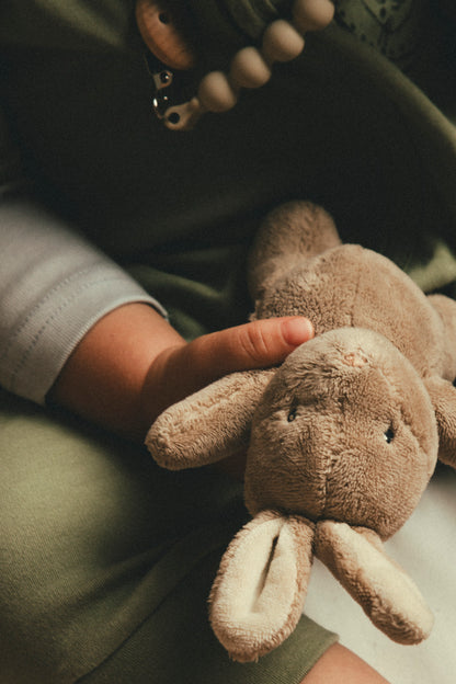 Bunny Sleep Suit with legs in Olive Green- Ages 1-2