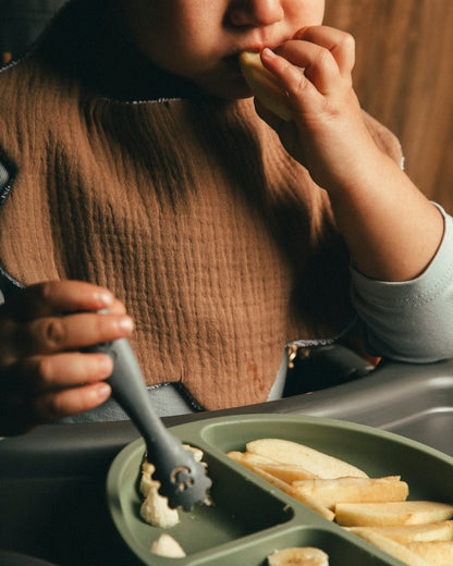 Dual layer Bib Ash Brown