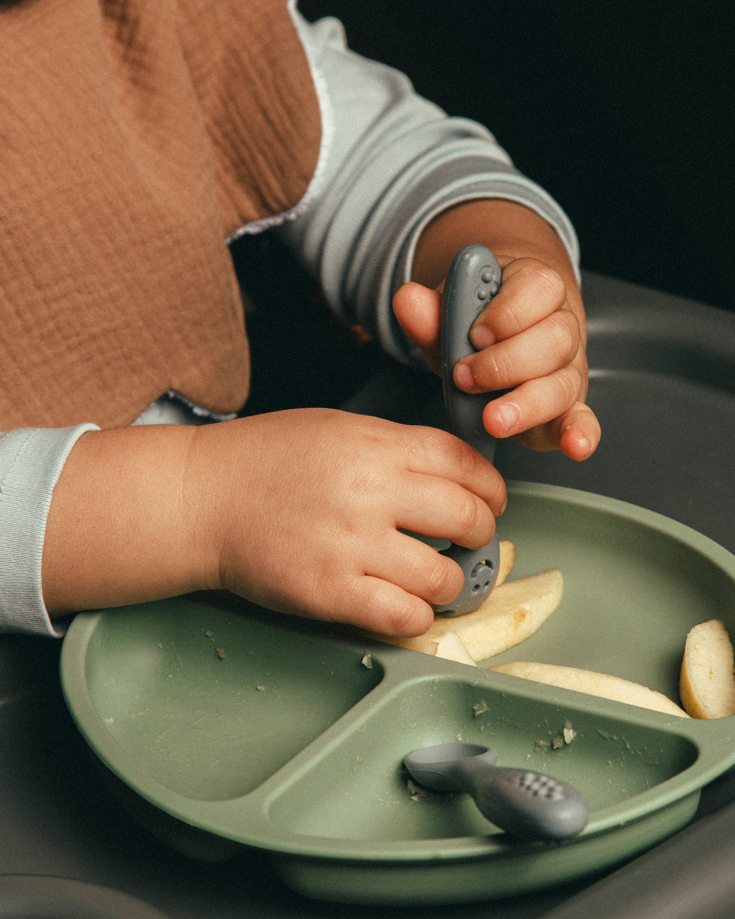 Dual layer Bib Ash Brown