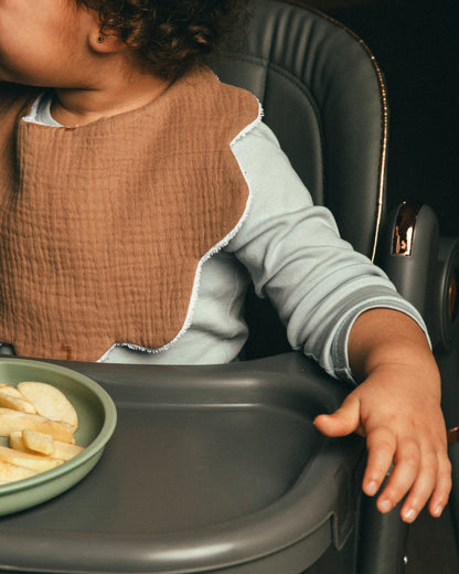 Dual layer Bib Ash Brown