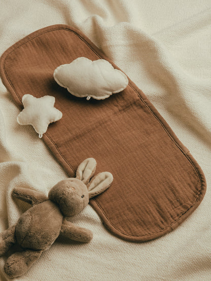Dual Layer Burp Cloth Choco Brown - Soft, Absorbent, Perfect for Drool and Spit-Up Protection (Sold per Piece)