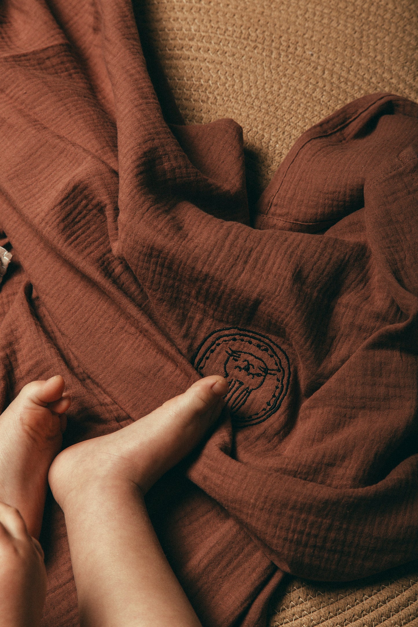 Soft Baby Blanket Choco Brown 120x120 CM